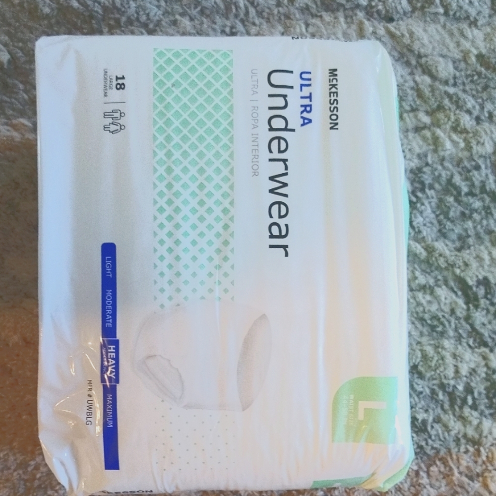 McKesson unisex pull up Ultra Underwear - White